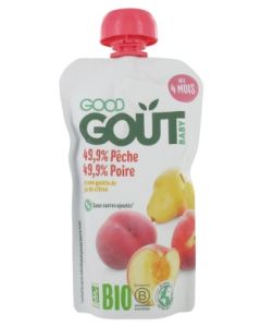 GOODGOUT GOURDE BEBE PECHE POIRE BIO 120G