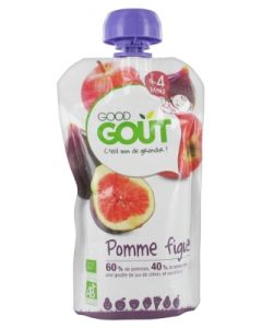 GOODGOUT GOURDE POMME FIGUE BIO +4M 120G