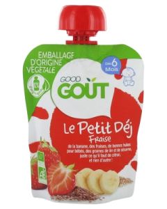 GOODGOUT GOURDE PETIT DEJ FRAISE BIO +6M 70G