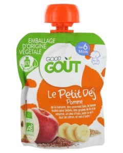 GOODGOUT GOURDE PETIT DEJ POMME BIO +6M 70G