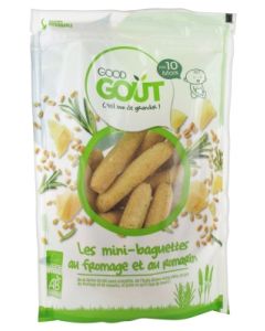 GOODGOUT MINI BAGUETTE FROMAGE BIO +10M 70G