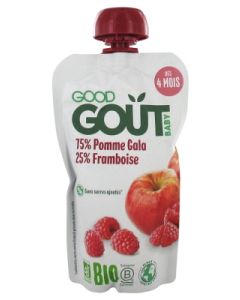 GOODGOUT GOURDE POMME FRAMBOISE BIO +4M 120G