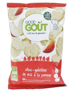 GOODGOUT MINI GALETTE RIZ POMME BIO 40G