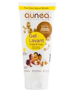 AUNEA GEL LAVANT VISAGE CORPS 200ML