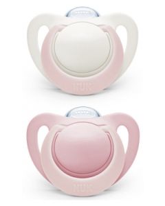 NUK SUCETTE SILICONE GENIUS FILLE  6/18M X2