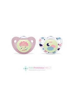 NUK SUCETTE PHYSIO SIL TRENDLINE NUIT FILLE T3 X2