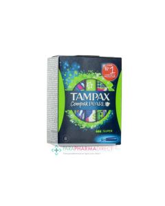 TAMPAX COMPAK PEARL TAMPON PERIODIQUE SUPER 8