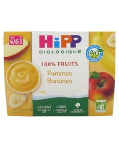 HIPP COUPELLE POMME BANANE BIO 100G X4