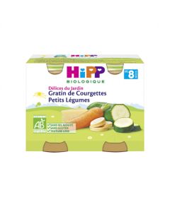 HIPP PETIT POT GRATIN COURGETTE LEGUME BIO 190G X2