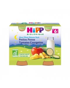 HIPP PETIT POT DINER NUIT PENNE BIO 190G X2