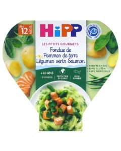 HIPP ASSIETTE FONDUE EPINARD PDT SAUMON BIO 230G