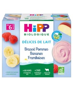 HIPP BRASSE POMME BANANE FRAMBOISE BIO 100G X4