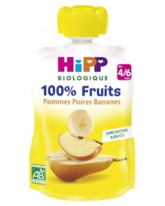 HIPP GOURDE POMME POIRE BANANE BIO 90G