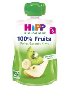 HIPP GOURDE POIRE BANANE KIWI BIO 90G