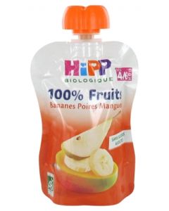 HIPP GOURDE BANANE POIRE MANGUE BIO 90G