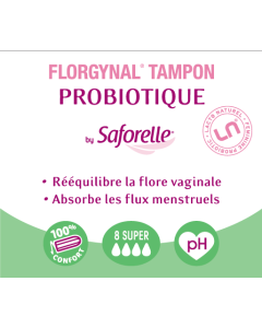 FLORGYNAL TAMPON PROBIOTIQUE SANS APPLICATEUR  SUPER BOITE DE 8