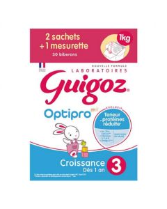 GUIGOZ 3 CROISSANCE POUDRE SACHET 500G X2