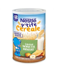 NESTLE P'TITE CEREALE NOISETTE BISCUITEE +12M 400G