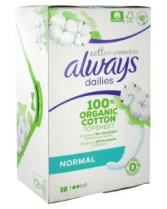 ALWAYS DAILIES COTTON PROTEGE SLIP NORMAL 38