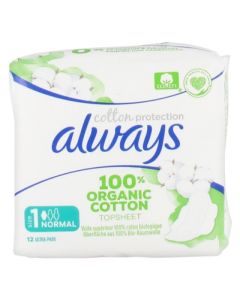 ALWAYS COTTON PROTECTION SERVIETTE ULTRA NORMAL 12