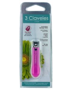 3CLAVELES COUPE ONGLES AV CAPSULE ROSE 6CM