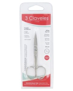 3CLAVELES CISEAUX ONGLES COURBE 10CM