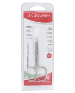 3CLAVELES CISEAUX ONGLES COURBE  9CM 80017