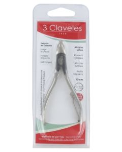 3CLAVELES PINCE A ONGLES MANUCURE 10CM 80060