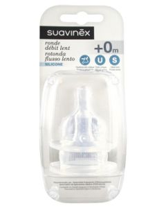 SUAVINEX TETINE 3VIT SILICONE DEBIT LENT X2