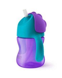 AVENT TASSE PAILLE ANTIFUITE COURBE VIOLET 200ML