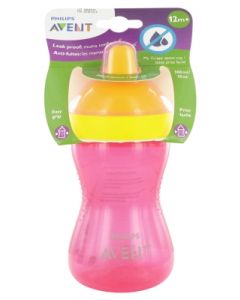 AVENT TASSE BEC ANTIFUITE DUR ROSE 300ML
