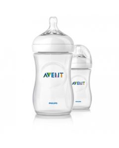 AVENT BIBERON NATURAL 2.0 TRANSPARENT 260ML X2