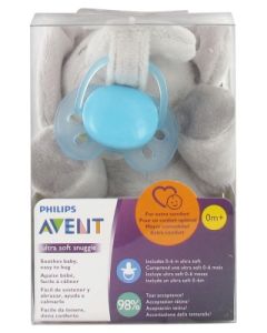 AVENT SUCETTE + DOUDOU ELEPHANT 0/6MOIS