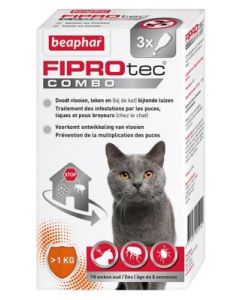 BEAPHAR FIPROTEC COMBO CHAT SOLUTION 0ML5 X3