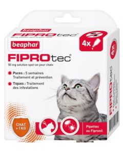 FIPROTEC PIPETTE SOL SPOT ON CHAT 0ML5 X4