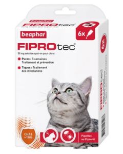 FIPROTEC PIPETTE SOL SPOT ON CHAT +1KG X6