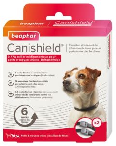 CANISHIELD COLLIER ANTIPUCE PETIT MOYEN CHIEN X2