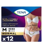 TENA Silhouette normal taille basse blanc M x12