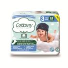 COTTONY COUCHES BEBE T3 ( 4-9 Kg)-paquet 32 couches