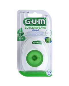 FIL DENTAIRE GUM BUTLERWEAVE CIRE  MENTHOLE 55M 1855       