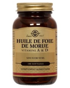 SOLGAR HUILE FOIE MORUE NORVEGE CAPSULE MOLLE 100