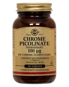 SOLGAR CHROMIUM PICOLINATE 100MCG CAPSULE 90