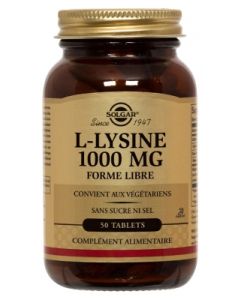 SOLGAR L LYSINE 1000MG COMPRIME 50