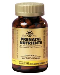 SOLGAR PRENATAL NUTRIENTS COMPRIME 120