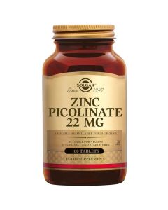 SOLGAR ZINC PICOLINATE 22MG COMPRIME 100
