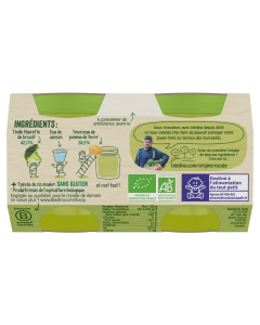BLEDINA LES RECOLTES BIO Brocolis Pommes de Terre 2x130g Dès 4/6 Mois