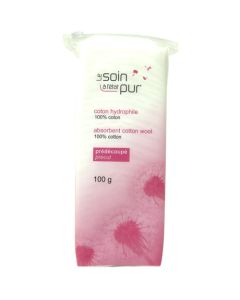 Coton hydrophile 100 g prédécoupé fermeture glissière