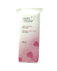 Coton hydrophile 100 g fermeture glissière