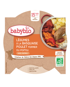 Légumes à la Basquaise Poulet fermier du Poitou Paprika Bio