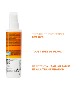 Anthelios Crème Solaire en Spray Invisible Corps SPF50+ Avec Parfum 200ml